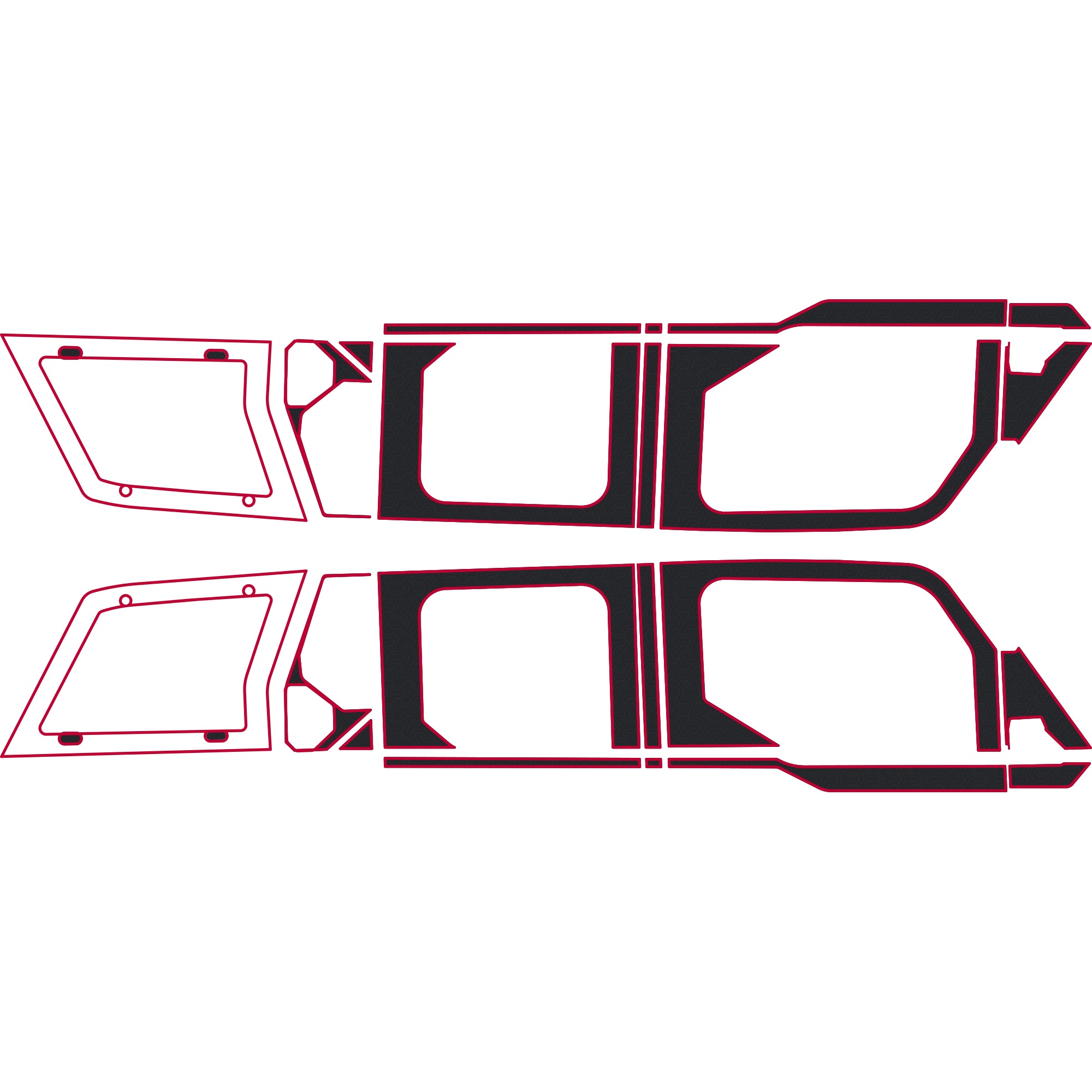 Polaris Xpedition - 4 Seat Exterior Window Armor Kit - OEM