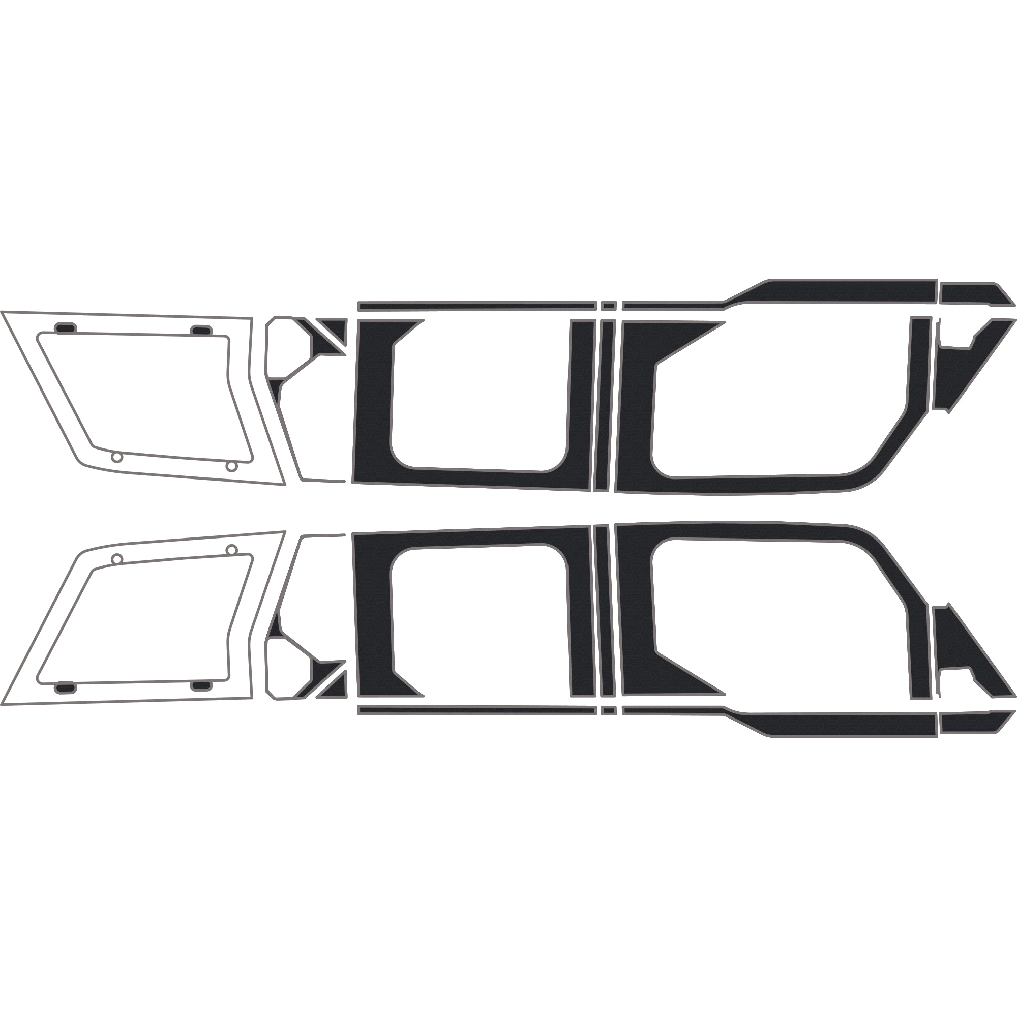 Polaris Xpedition - 4 Seat Exterior Window Armor Kit - OEM
