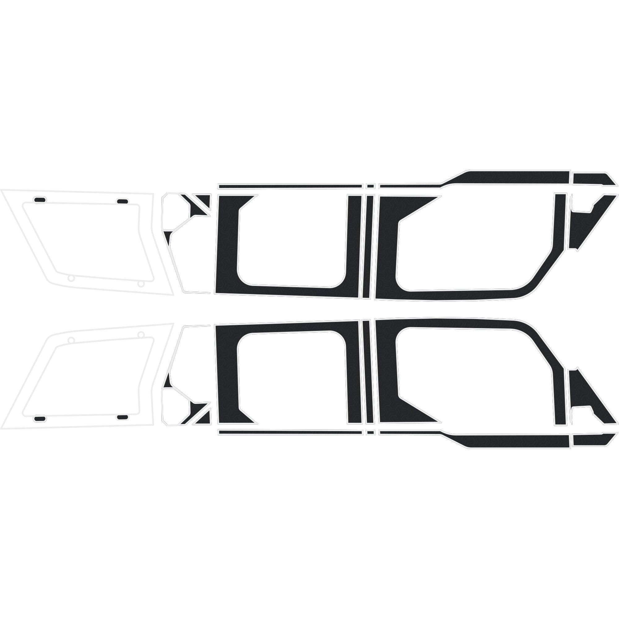 Polaris Xpedition - 4 Seat Exterior Window Armor Kit - OEM