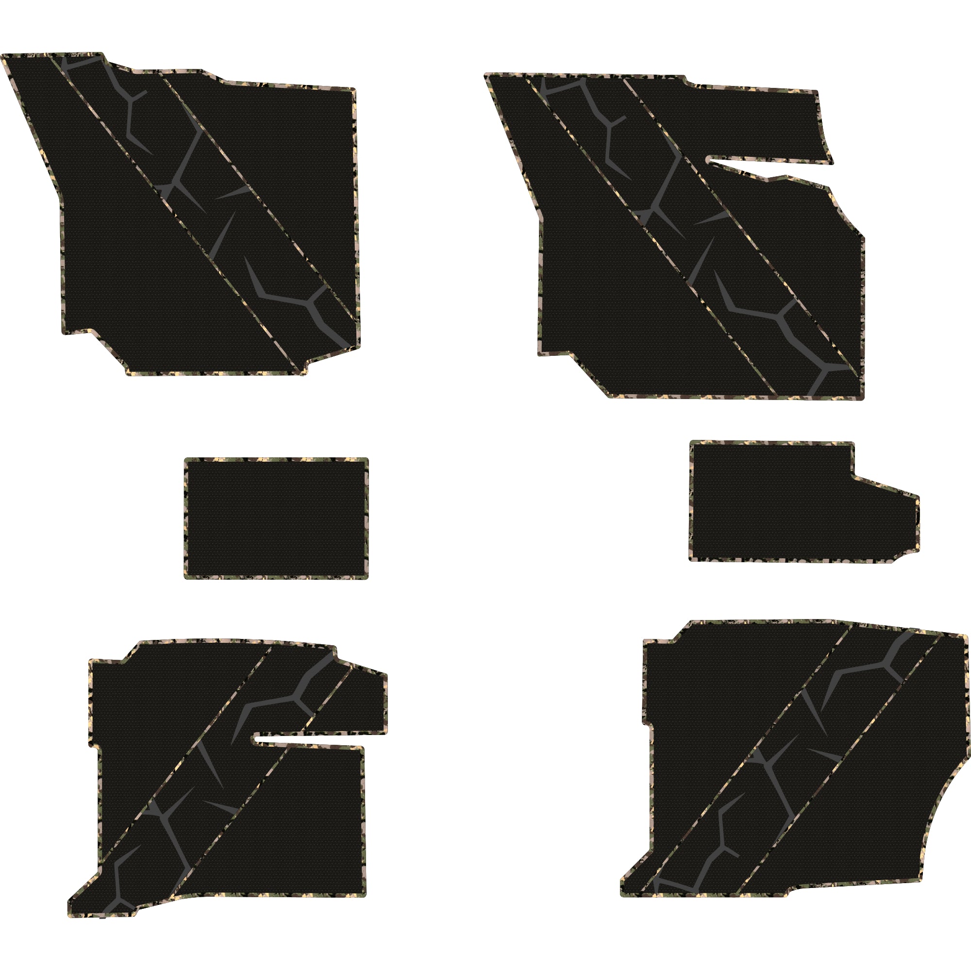 Polaris Ranger 1500 - 4 Seat Floor Mats w/ UTV Stereo Subs - OEM