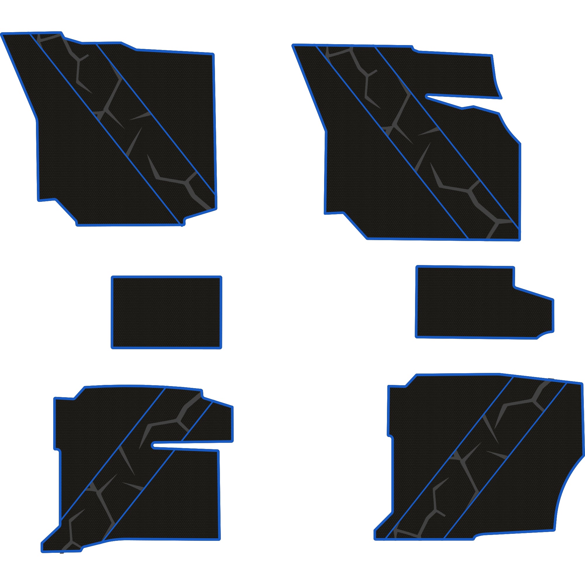 Polaris Ranger 1500 - 4 Seat Floor Mats w/ UTV Stereo Subs - OEM