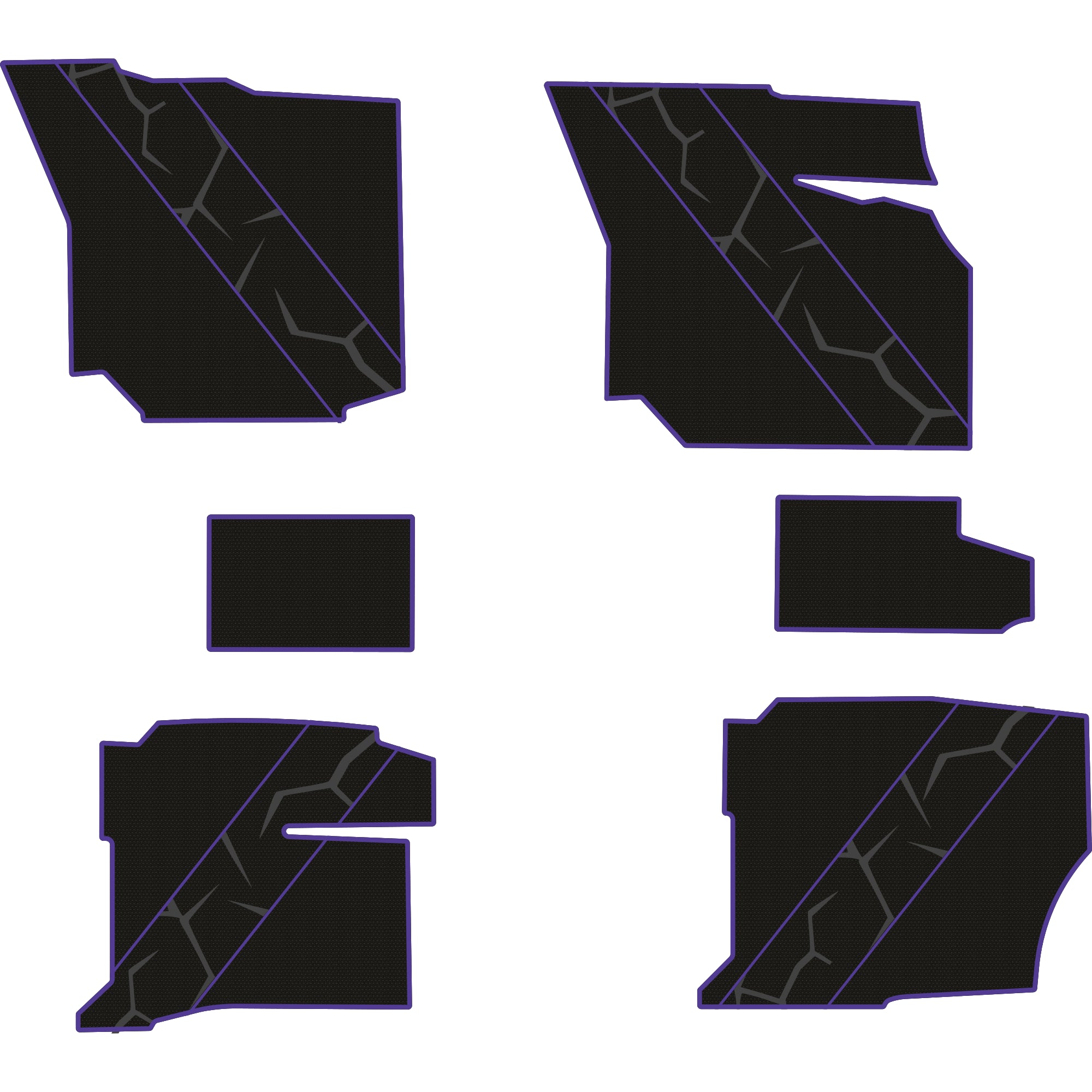 Polaris Ranger 1500 - 4 Seat Floor Mats w/ UTV Stereo Subs - OEM