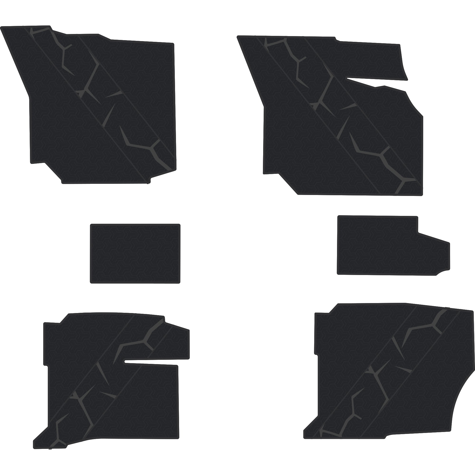 Polaris Ranger 1500 - 4 Seat Floor Mats w/ UTV Stereo Subs - OEM