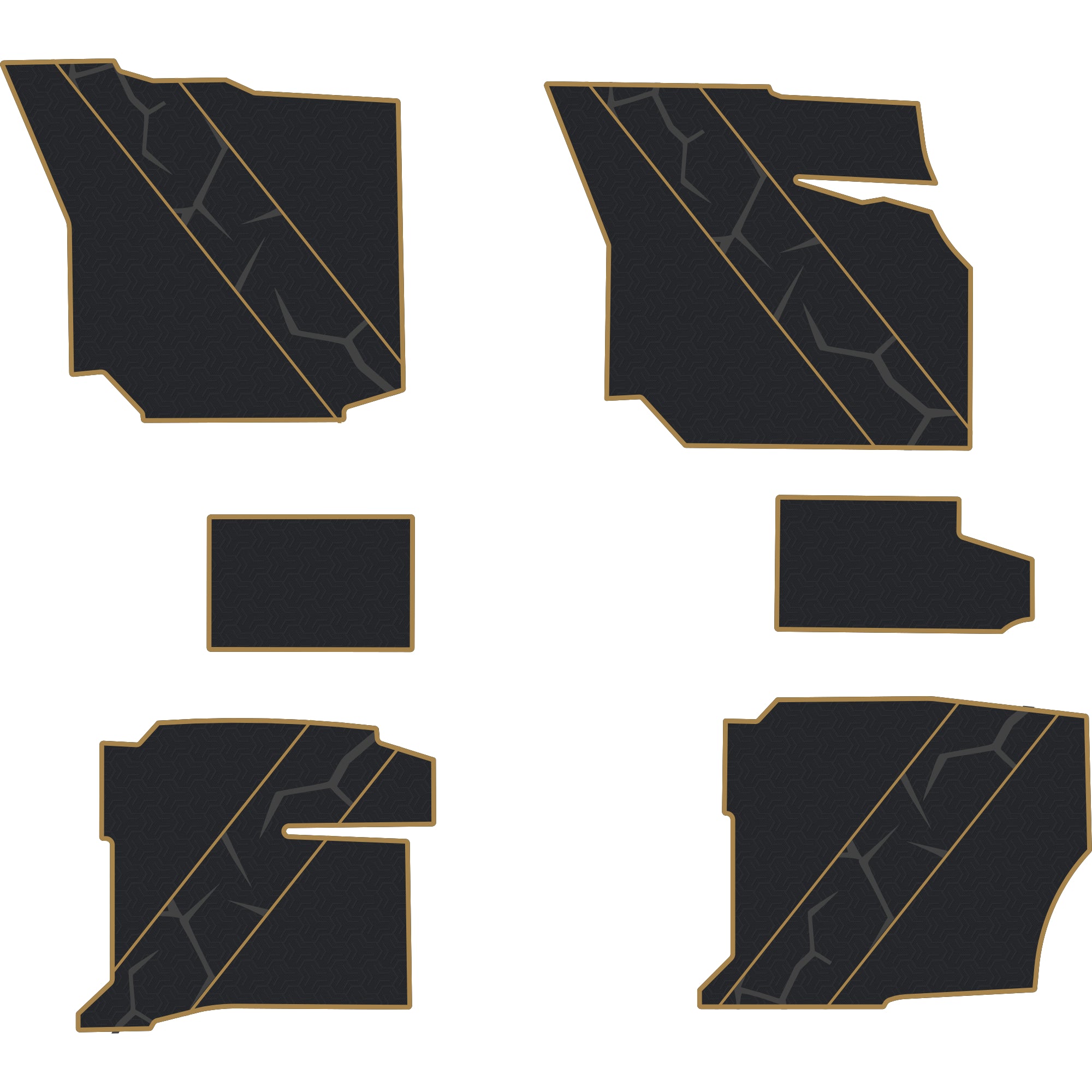 Polaris Ranger 1500 - 4 Seat Floor Mats w/ UTV Stereo Subs - OEM