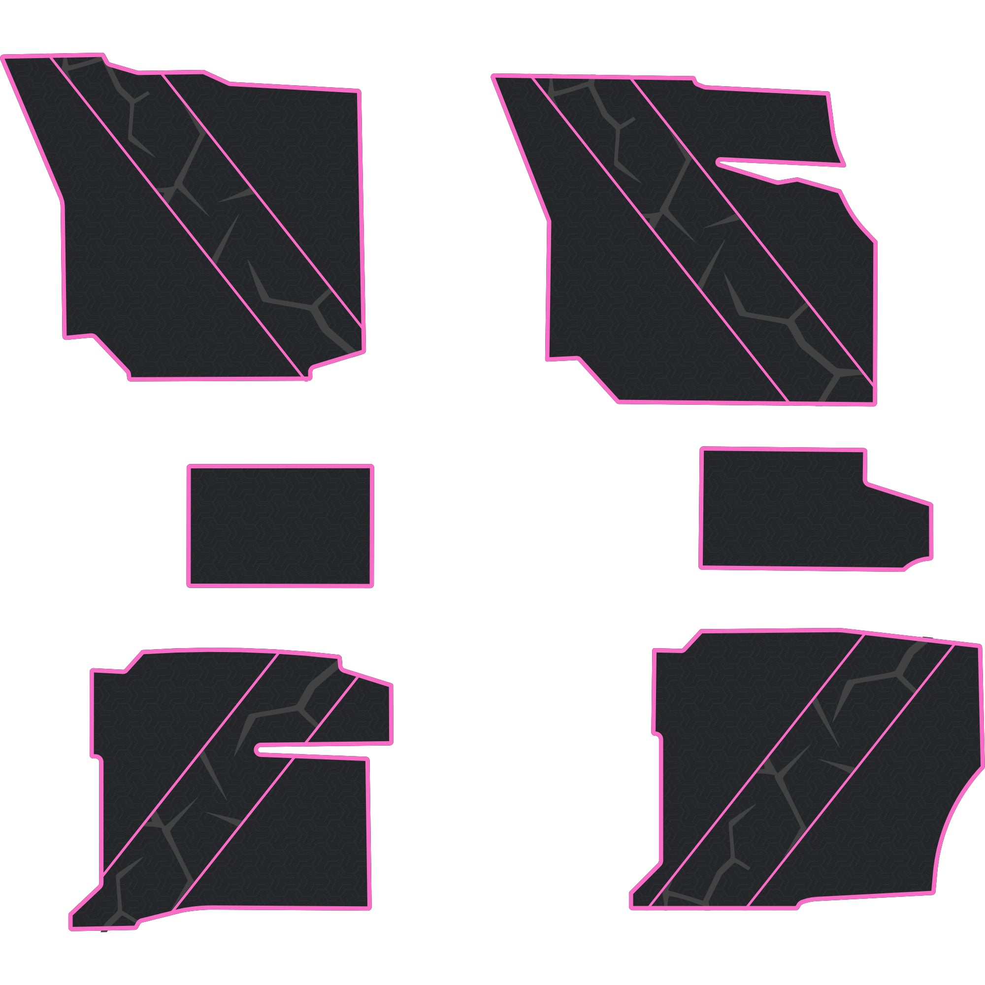 Polaris Ranger 1500 - 4 Seat Floor Mats w/ UTV Stereo Subs - OEM