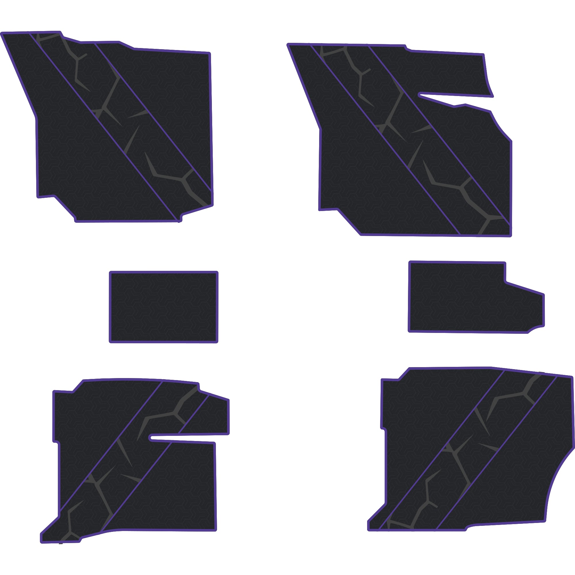 Polaris Ranger 1500 - 4 Seat Floor Mats w/ UTV Stereo Subs - OEM