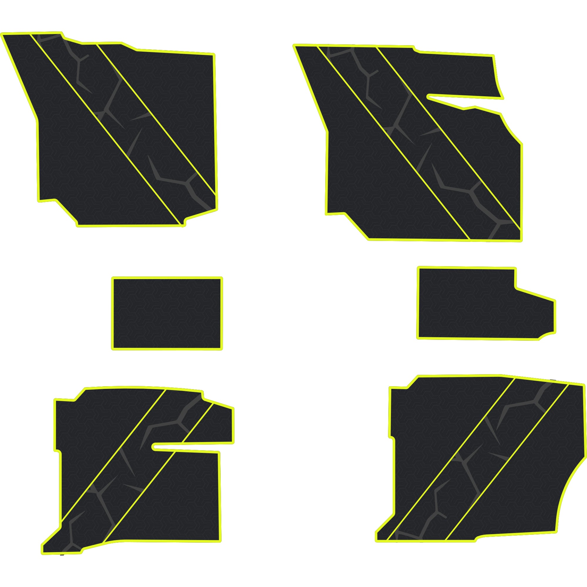 Polaris Ranger 1500 - 4 Seat Floor Mats w/ UTV Stereo Subs - OEM