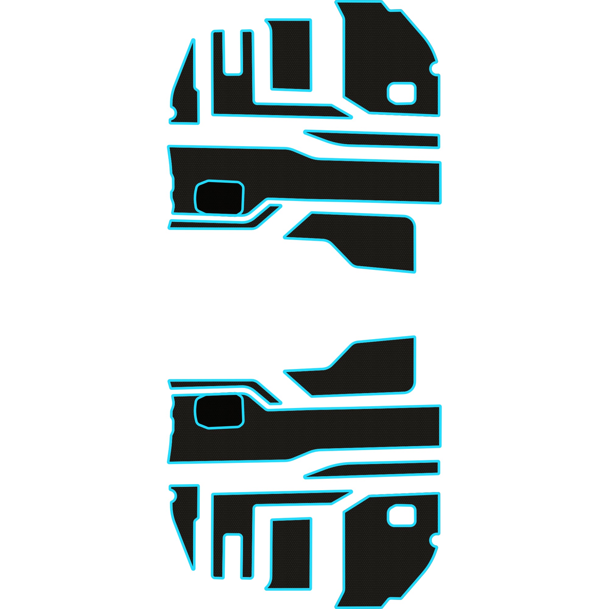 Polaris Ranger 1500 - 2 Seat Interior Door Liners - OEM