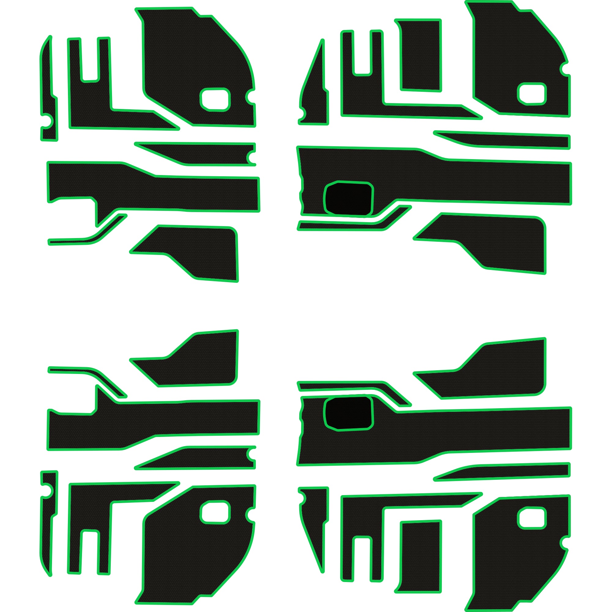 Polaris Ranger 1500 - 4 Seat Interior Door Liners - OEM