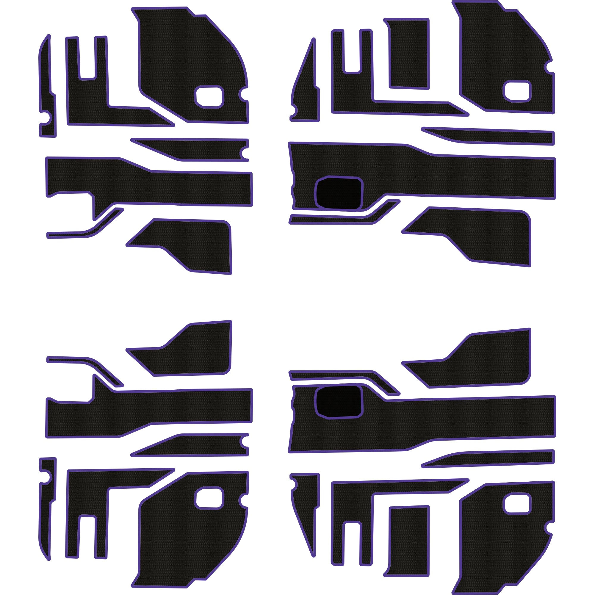 Polaris Ranger 1500 - 4 Seat Interior Door Liners - OEM