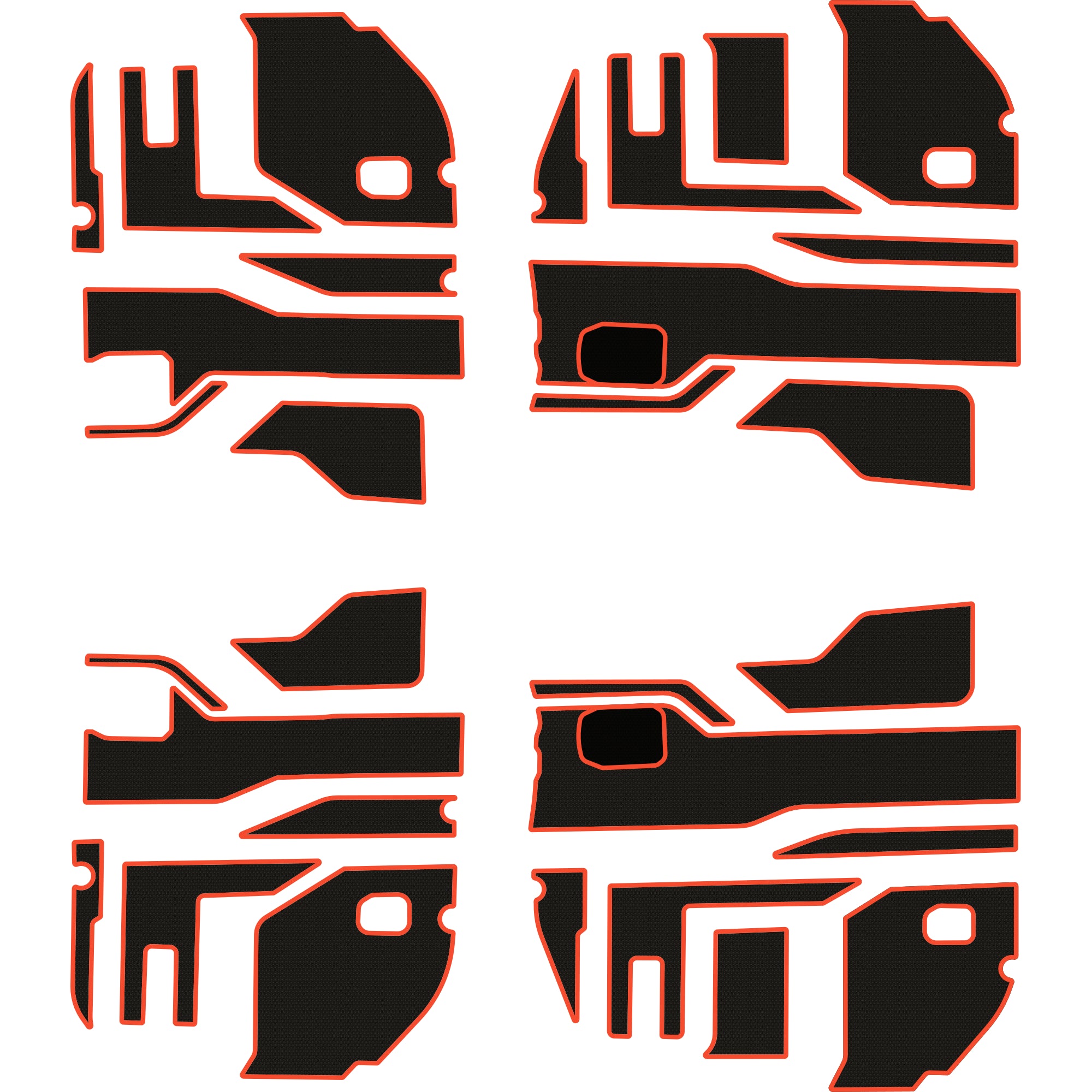 Polaris Ranger 1500 - 4 Seat Interior Door Liners - OEM