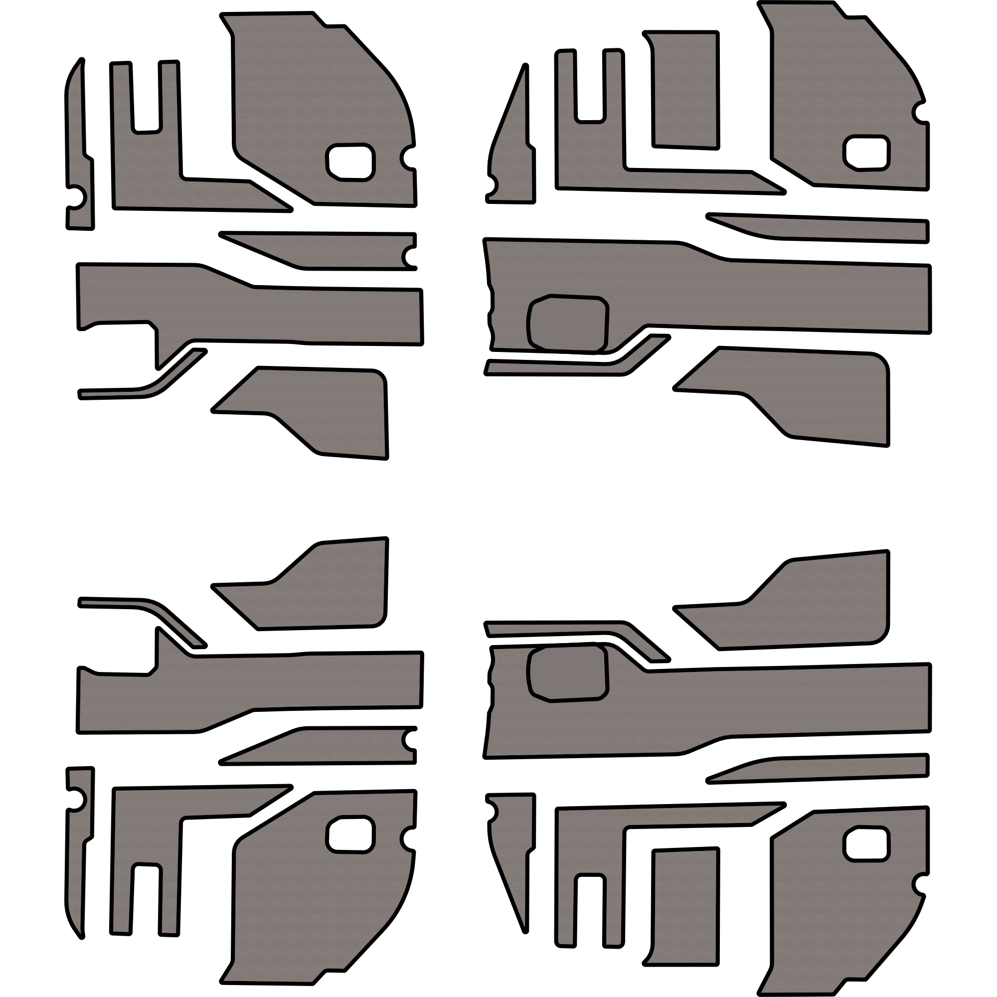 Polaris Ranger 1500 - 4 Seat Interior Door Liners - OEM