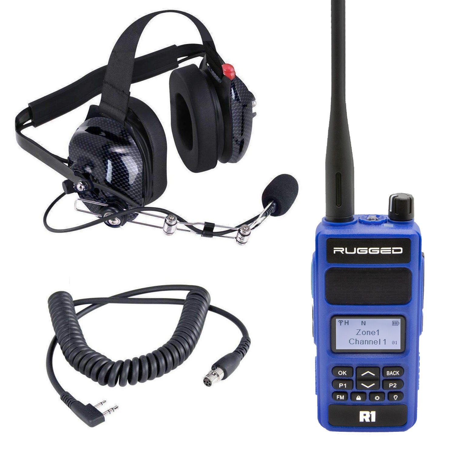 Crew Chief - H42 Spotter Headset and Rugged Handheld Radio Package