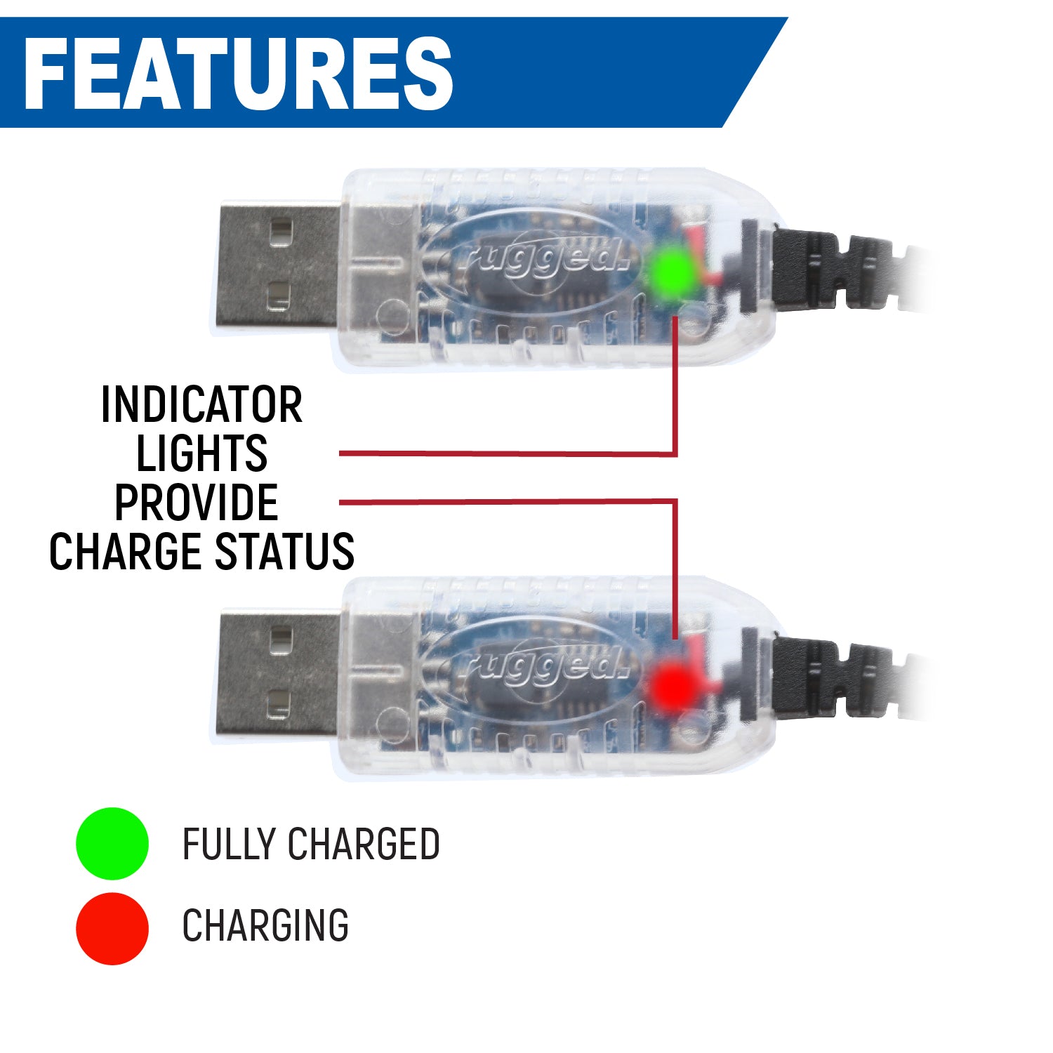 USB Charging Cable for R1 - V3 - GMR2 and GMR2 PLUS Handheld Radios