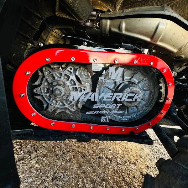 AM Custom Clear CVT Cover - Can-Am Defender