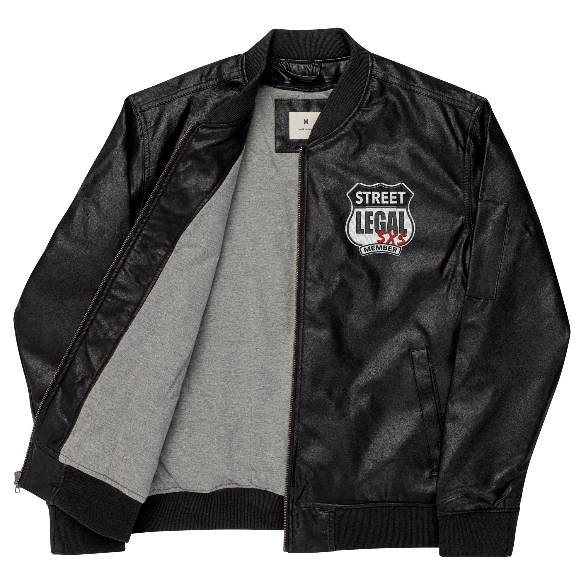 Street Legal SXS Member Badge - Leather Bomber Jacket