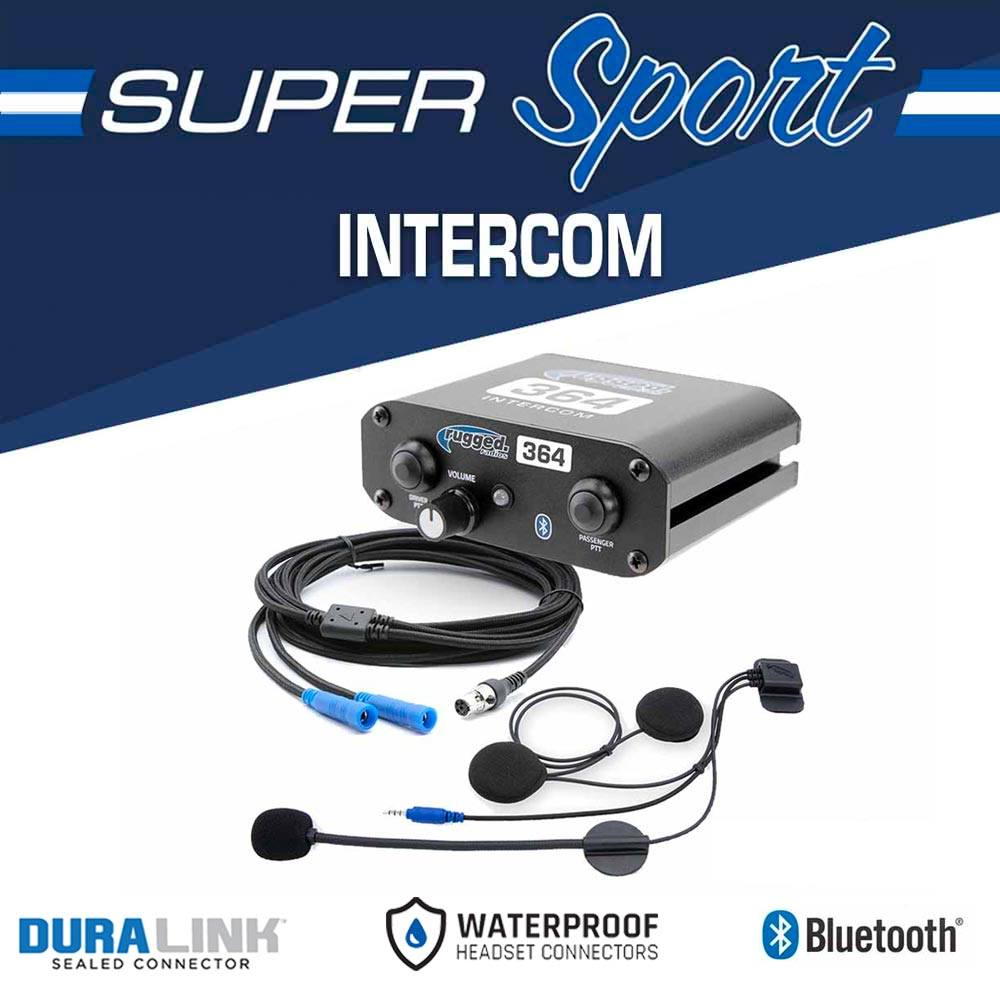 2 Person - Super Sport 364 Communication Intercom System with Helmet Kits