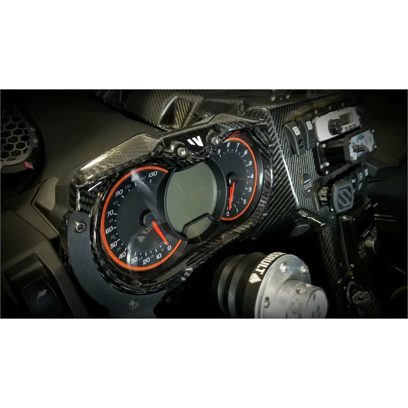 FOURWERX CAN AM MAVERICK X3 (2017-2019) CARBON FIBER GAUGE SURROUND