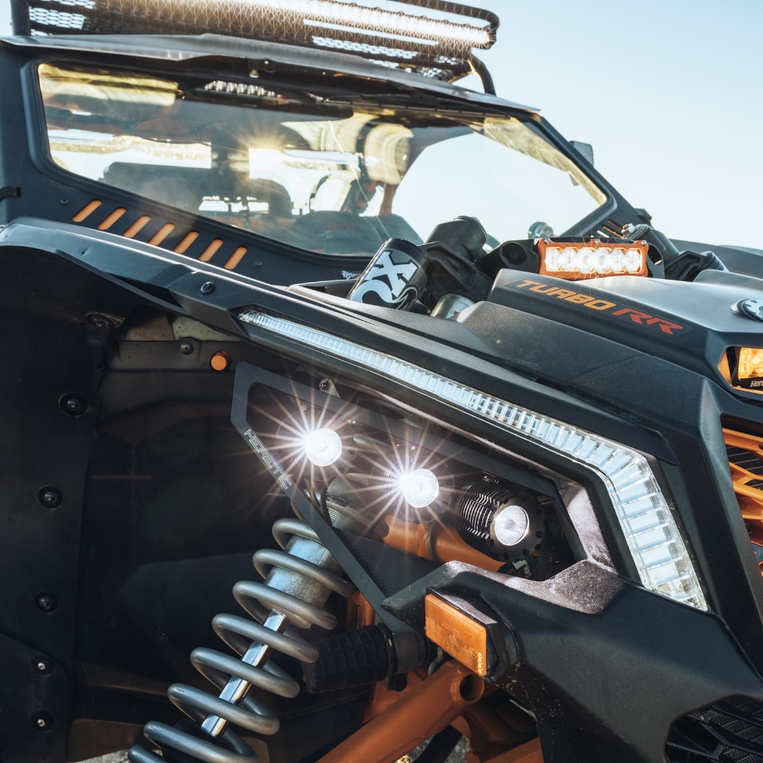 led headlights on a can-am maverick 