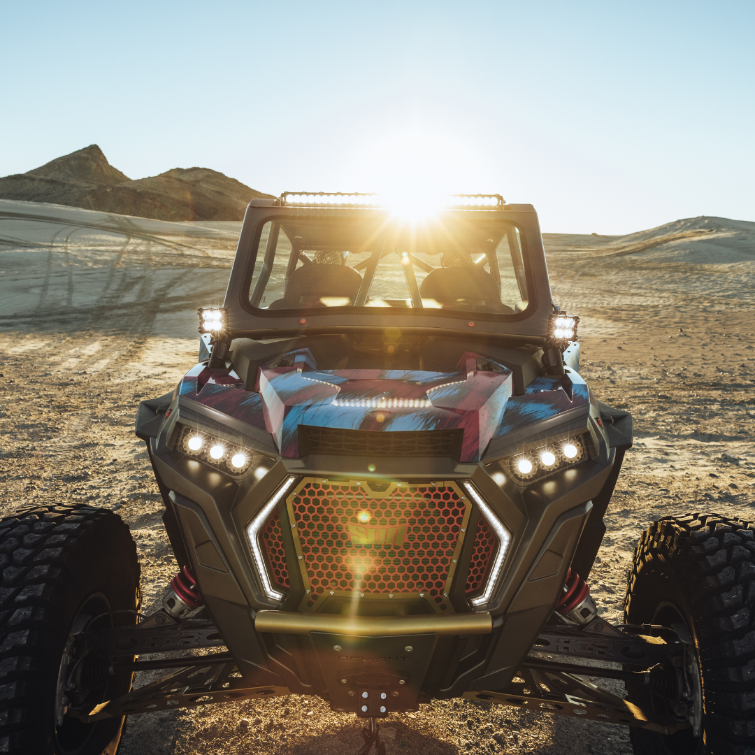 heretic led headlights on a polaris