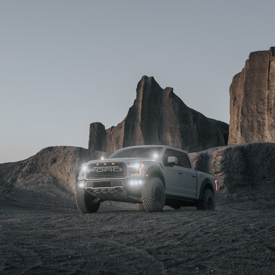 ford raptor with heretic led fog lights