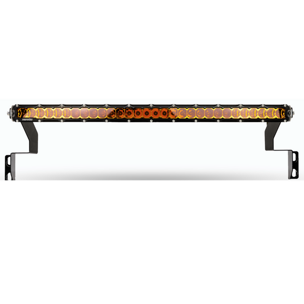 amber lens behind the grille light bar for the toyota tundra