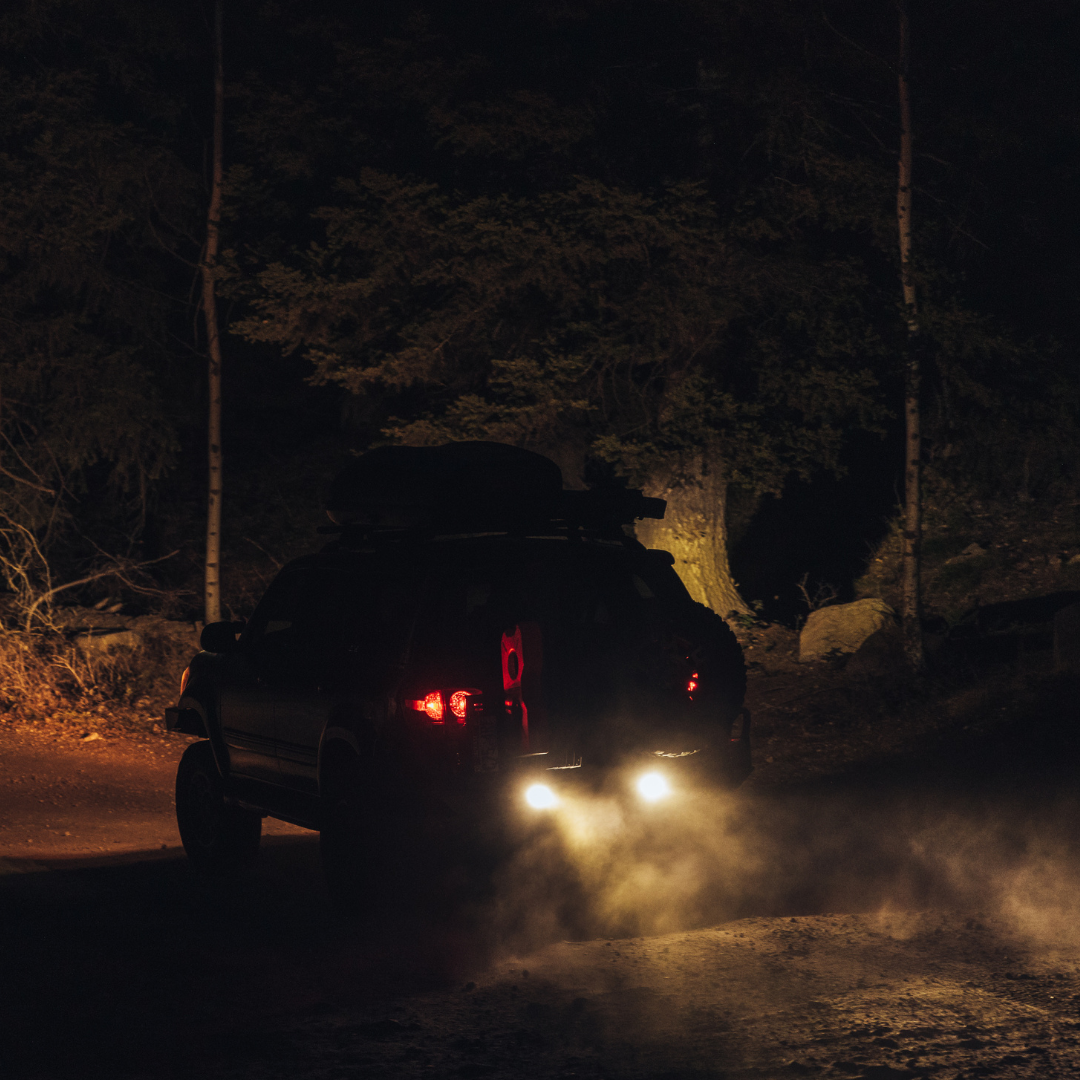 ba-2 flush mount led light bumper mounted to a truck 