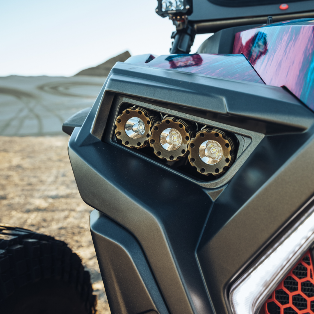 heretic led headlights on a polaris 