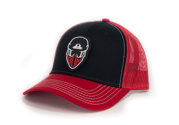 Red Curved Bill Snapback