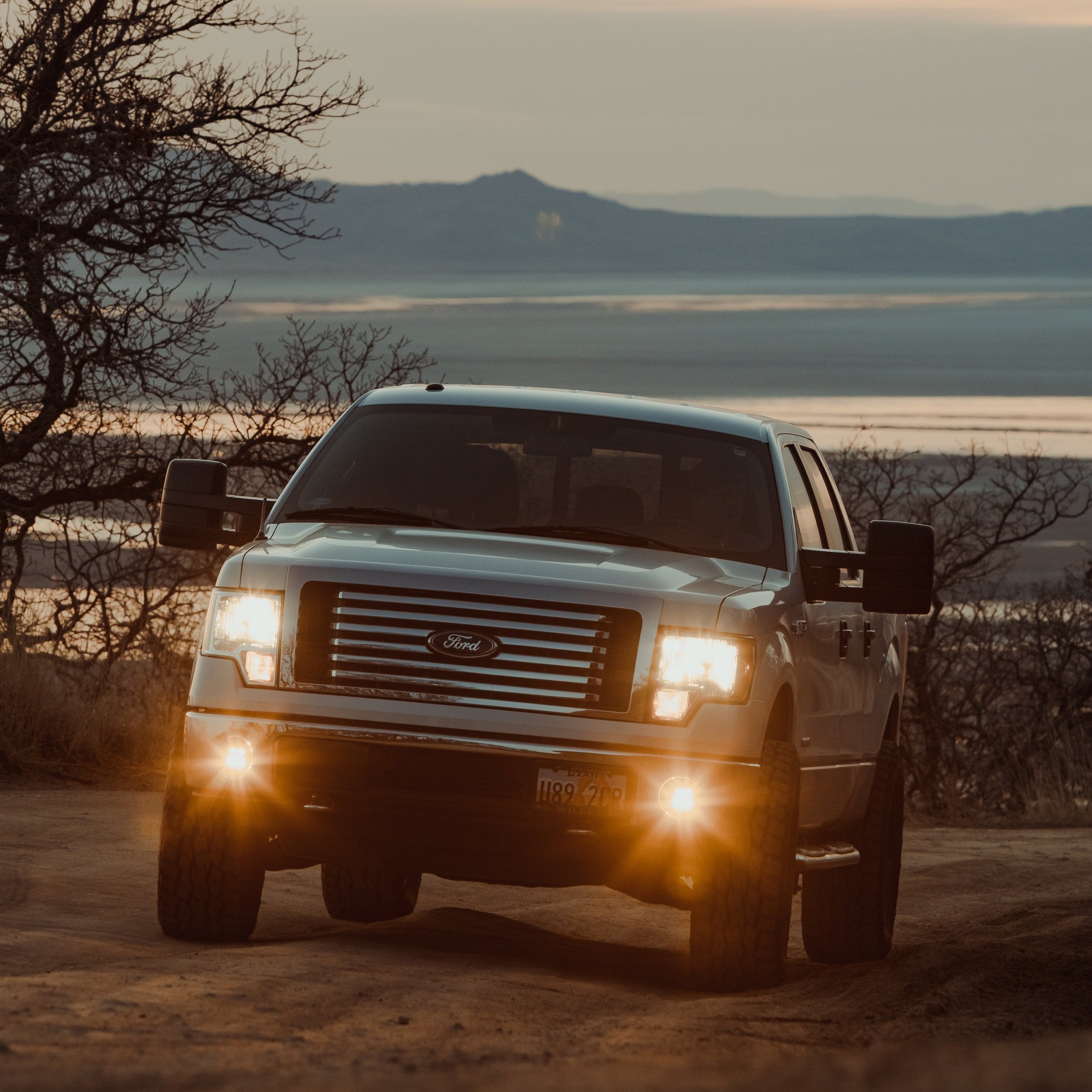 amber quattro led fog light kit on a ford f150