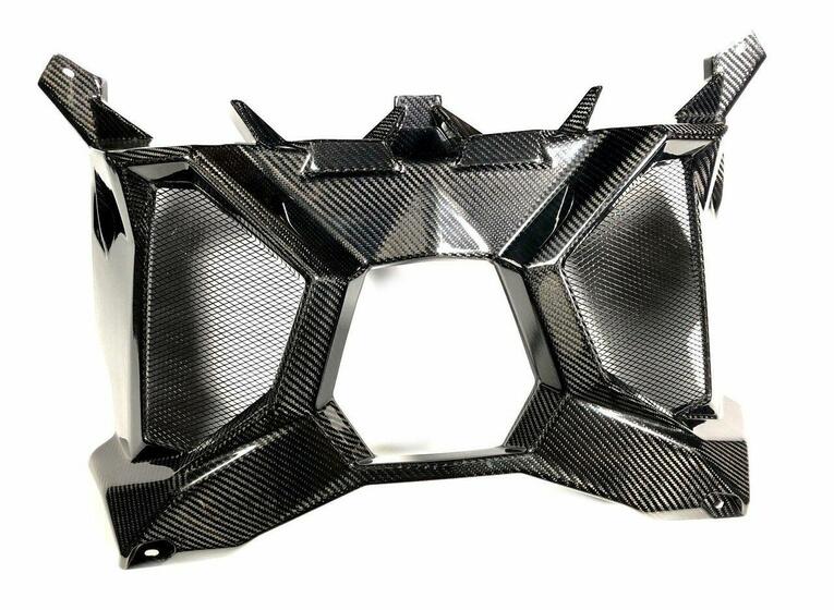 CAN AM MAVERICK X3 CARBON FIBER EXHAUST SURROUND / REAR SHROUD